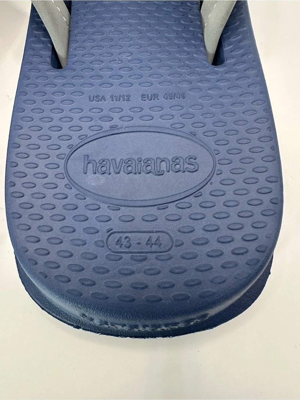 Havaianas Men’s Navy Blue Flip Flops with Gray Straps